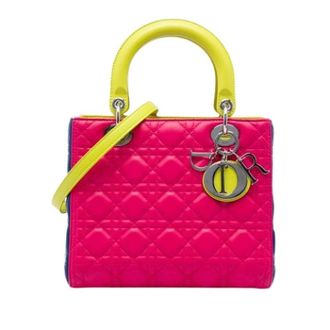 Dior Pre-owned Lady Dior - Dames - Vintage Handtas - Veelkleurig - ONE Size - Leer - Vintage