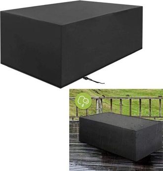 OEM 1 Unidad, Funda Rectangular Para Mesa De Jard&iacute;n, Funda Para Muebles, Impermeable, Resistente A Los Rayos Uv, Negro, 25015090cm
