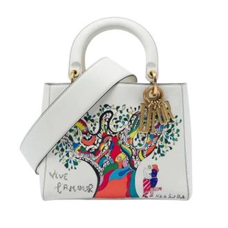 Dior Pre-owned Medium Niki De Saint Phalle Lady Satchel - Dames - Pre-owned - Wit - Maat: ONE Size Leer