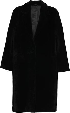 Toteme shearling coat - Zwart