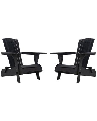 Safavieh Set Of 2 Breetel Adirondack Chairs
