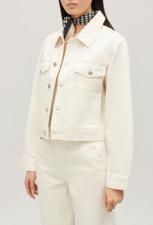 Claudie Pierlot Veste droite jean &eacute;cru