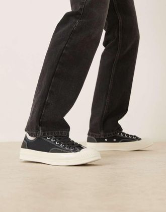 Converse Chuck 70 Ox - Sneakers nere in materiali misti-Nero