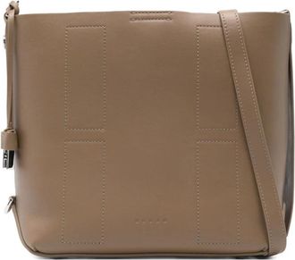 Hogan Kleine leren hobo tas - Dames - Schoudertassen - Bruin - ONE Size - Tassen