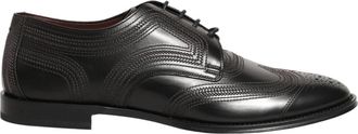 Dolce & Gabbana Derby Geklede Schoenen - Heren - Nette schoenen - Zwart - 39 EU - Leer - Schoenen