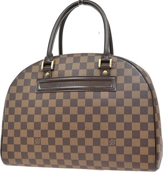 Louis Vuitton Nolita Satchel Damier Brown Canvas Handbag (Pre-Owned)