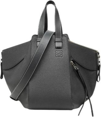 Loewe Pre-owned Hammock Small Leather 2way Bag - - Pre-owned - Donna - Grigio - ONE SIZE