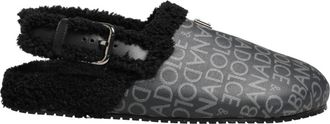 Dolce & Gabbana Mules Sandalen - Heren - Pantoffels - Grijs - 44 EU - Leer - Schoenen
