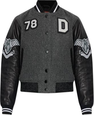 Diesel Short L-Real Jacket - Dames - Bomber jackets - Grijs - 2XS - Wol - Jassen