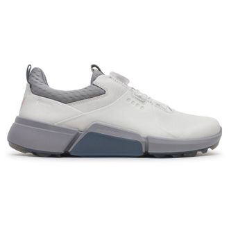 Ecco Ecco Golf Biom H4 Leather Womens Comfort Trainers - White Silver Grey - Size:UK 6.5-7