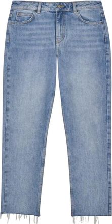 BA&SH Recht gesneden denim broek met onafgewerkte zoom - Dames - Regular Fit Jeans - Blauw - W26 - Denim - Jeans