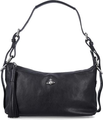 Vivienne Westwood Emma Schoudertas - Dames - Schoudertassen - Zwart - ONE Size - Leer - Tassen