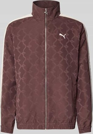 Puma Trainingsjacke mit Rei&szlig;verschluss und Logo in Schoko, Gr&ouml;&szlig;e XXL