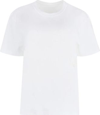 Alexander Wang Essential Jersey Puff Logo T-Shirt - Dames - T-shirts - Wit - M - Katoen - Tops