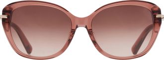 Ferragamo Brown Cat Eye Ladies Sunglasses SF2049SLBK 200 58
