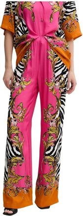Versace Jeans Couture Broeken, Dames, Veelkleurig, S, Polyester, Wijde broek