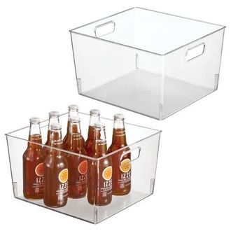 mDesign Plastic Kitchen Pantry Storage Organizer Container Bin - 2 Pack, USA Made in Clear at Nordstrom