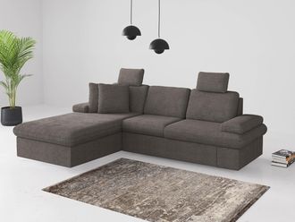 Sit&more Ecksofa »Moreno L-Form, B: 247 cm« mit Armteilverstellung, optional Bettfunktion