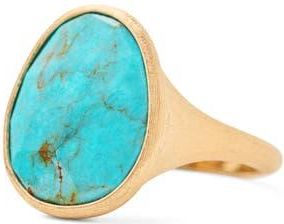 Marco Bicego Lunaria 18K Gold & Semiprecious Stone Cocktail Ring in Turquoise at Nordstrom, Size 7