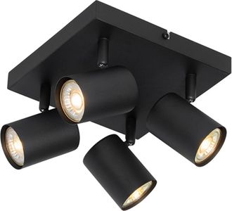 No Brand Focos De Techo Modernos, L&aacute;mparas Dobles De Montaje En Superficie Con Tubo De 200 Mm De Longitud (negro) Para Salas De Estar Y Dormitorios