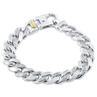 Pompeii3 Mens Designed Link 14k Gold (87gram) or Platinum (163gram) 12mm Bracelet 8.75
