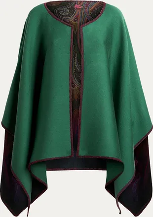 Etro Reversible Jacquard Cape