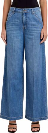 Hidden Jeans Womens Jeans Nori Super Wide Leg Trousers In Medium Dark