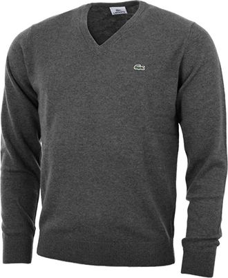 Lacoste V-hals Truien - Heren - V-hals truien - Grijs - XS - Wol - Truien & Vesten