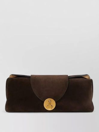 Versace calf leather shoulder clutch chain strap