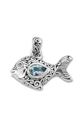 Samuel B. Blue Topaz Fish Pendant at Nordstrom Rack