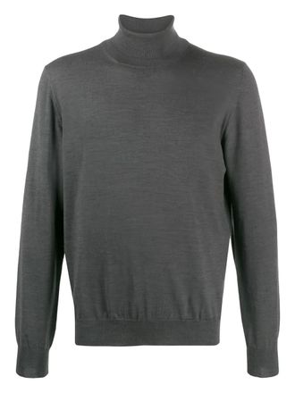 Barba turtleneck wool sweater - Grey