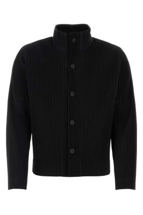 Homme Plissé Issey Miyake Black Polyester Cardigan