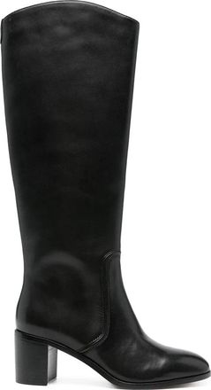 Ralph Lauren Charly Tall Boot - Dames - Laarzen met Hak - Zwart - 40 EU - Katoen - Schoenen