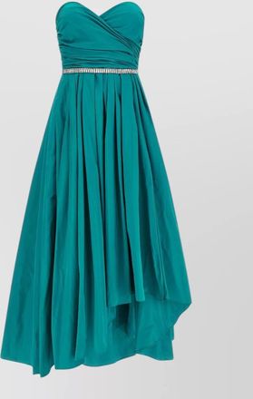 Pinko dattero dress strapless ruched bodice pleated skirt