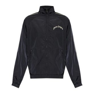 Palm Angels Light Jackets, male, Black, Size: XS Lightweight Turtleneck Jacket