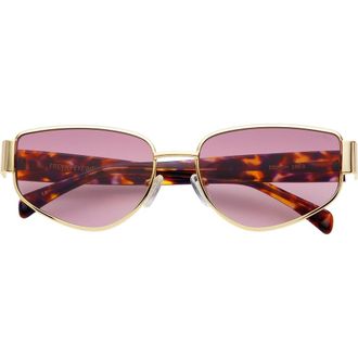 Freyrs Eyewear Delilah Cat Eye Sunglasses in Gold /Lavender at Nordstrom