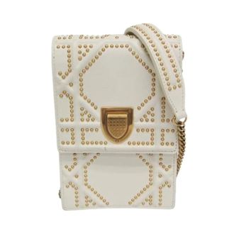 Dior Pre-owned Diorama Studs Chain Shoulder Bag - Dames - Vintage Schoudertas - Wit - ONE Size - Vintage
