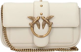 Pinko Pinko Love Damess Crossbodytassen Wit/Ivoor Leer