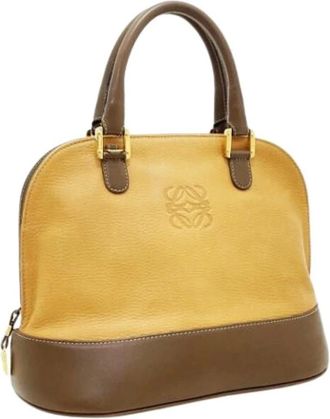 Loewe Pre-owned Handbags, female, Beige, Size: ONE SIZE Pre-owned Leather handbags