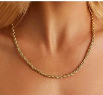 Gorjana Crew Rope Necklace In Gold