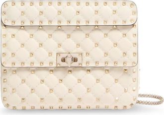 Valentino Garavani Rockstud Spike Leather Crossbody Bag With Iconic All-Over Studs