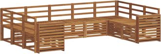 vidaXL Conjunto De Sof&aacute;s De Exterior 9 Uds. Natural Vidaxl