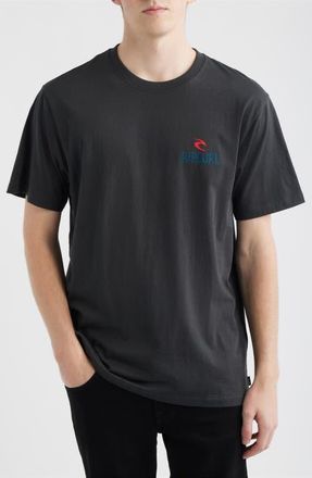 Rip Curl Shred Til Dead Cotton Graphic T-Shirt in Washed Black at Nordstrom, Size Xx-Large