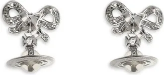 Vivienne Westwood Womens Octavie Earrings Platinum - White, Clear Cz Silver