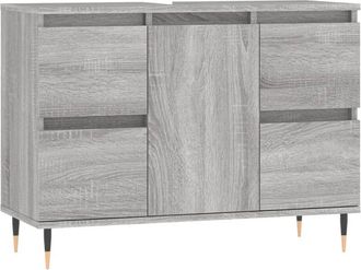 vidaXL Bathroom Cabinet Grey Sonoma 80x33x60 cm Engineered Wood Vidaxl
