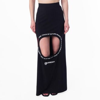 Burberry Montage Print Step-through Skirt, Brand Size 8 (US Size 6)