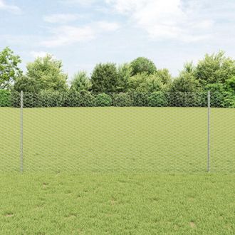 Berkfield Home Fence Posts 22 pcs U-Channel 120 cm Galvanised Steel in Silver