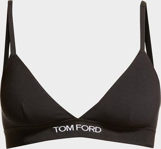 Tom Ford Contrast Logo-Band Bra