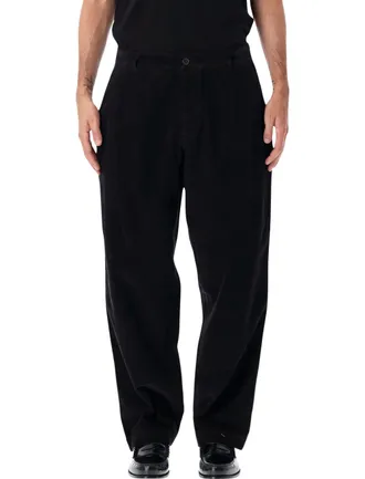 Universal Works Wide-Fit Black Chinos with Military-Inspired Design