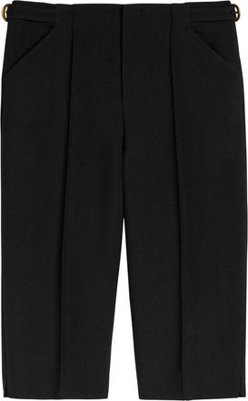 Chlo&eacute; Slim-leg Wool Cropped Capri Trousers - Black - 34 (UK6 / XS)